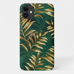 Case-Mate iPhone Case Motif sans couture avec des fougères dorées