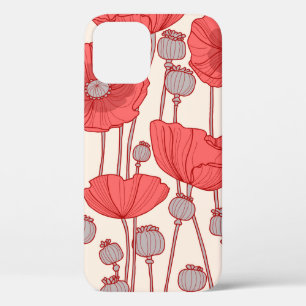 Case-Mate iPhone Case Motif sans couture avec des pavots. 