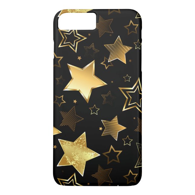 Coques Case-Mate iPhone Motif sans couture avec étoiles d'or (Dos)
