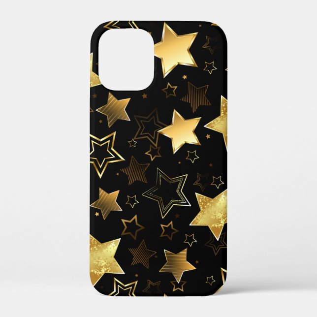 Coques Case-Mate iPhone Motif sans couture avec étoiles d'or (Verso)