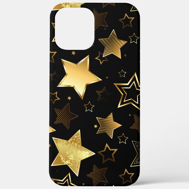 Coques Case-Mate iPhone Motif sans couture avec étoiles d'or (Verso)