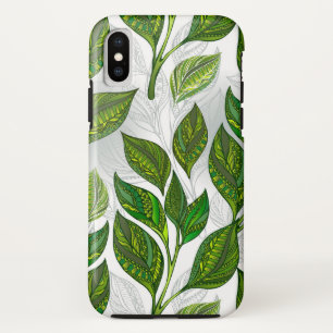 Case-Mate iPhone Case Motif sans couture avec Feuilles de thé vert