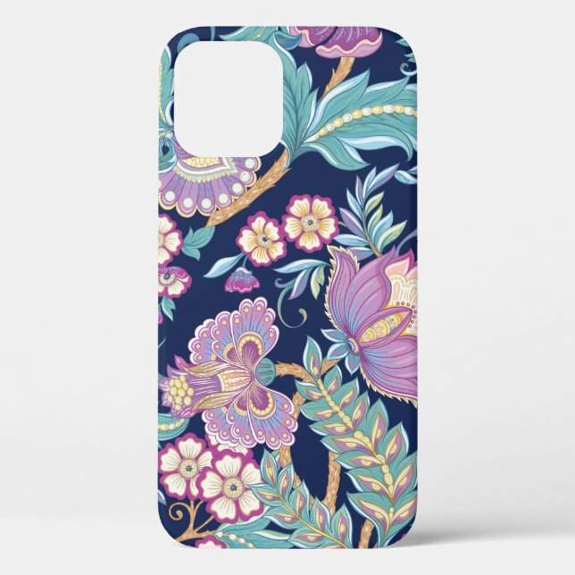 Coques Case-Mate iPhone Motif sans couture avec fleurs décoratives stylisé (Verso)