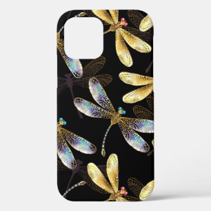 Case-Mate iPhone Case Motif sans couture avec libellules d'or