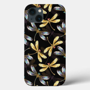 Case-Mate iPhone Case Motif sans couture avec libellules d'or