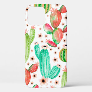 Case-Mate iPhone Case Motif sans couture avec succulents. Aquarelle cact