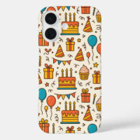 Motif sans couture de fête d'anniversaire vibrant