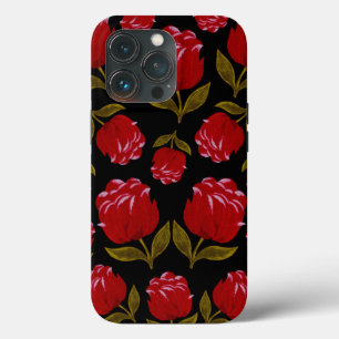 Case-Mate iPhone Case Motif sans couture de roses rouges sur arrière - p