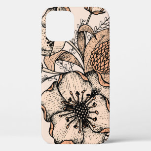 Case-Mate iPhone Case Motif sans couture de trait. Couleurs claires. Vin