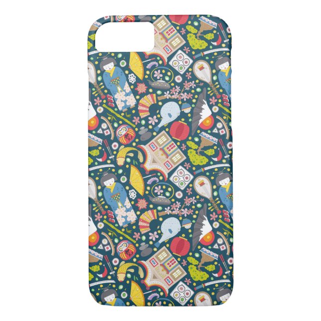 Coques Case-Mate iPhone Motif sans couture japonais (Dos)
