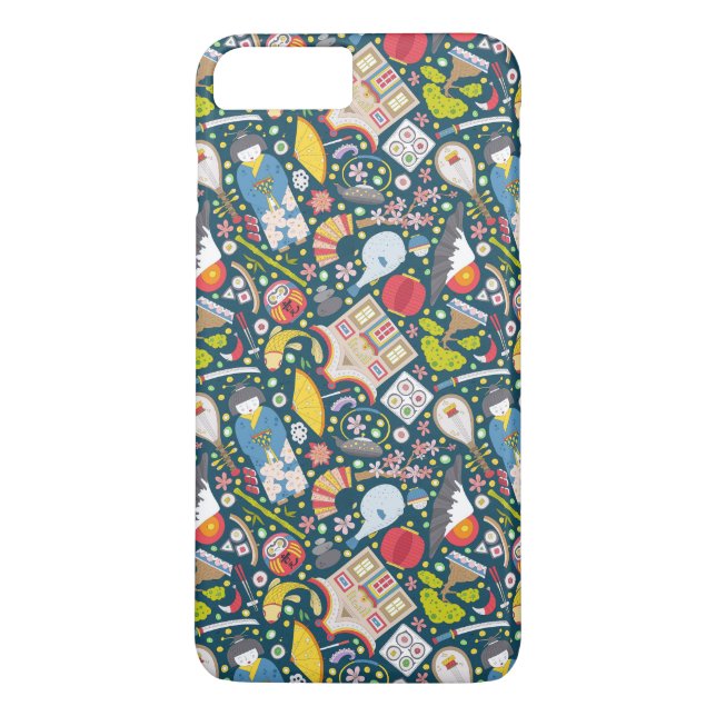 Coques Case-Mate iPhone Motif sans couture japonais (Dos)