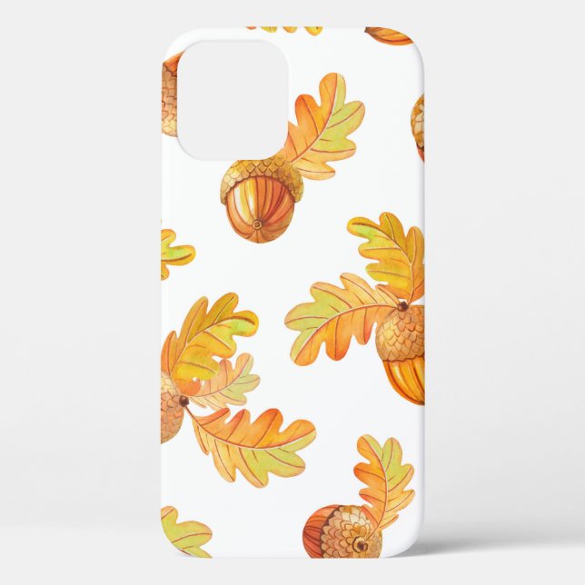 Coques Case-Mate iPhone motif sans soudure automne avec feuilles en chêne  (Verso)
