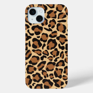 Coque iPhone 15 Mini Motif sans voile Leopard