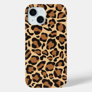 Coque Pour iPhone 15 Motif sans voile Leopard