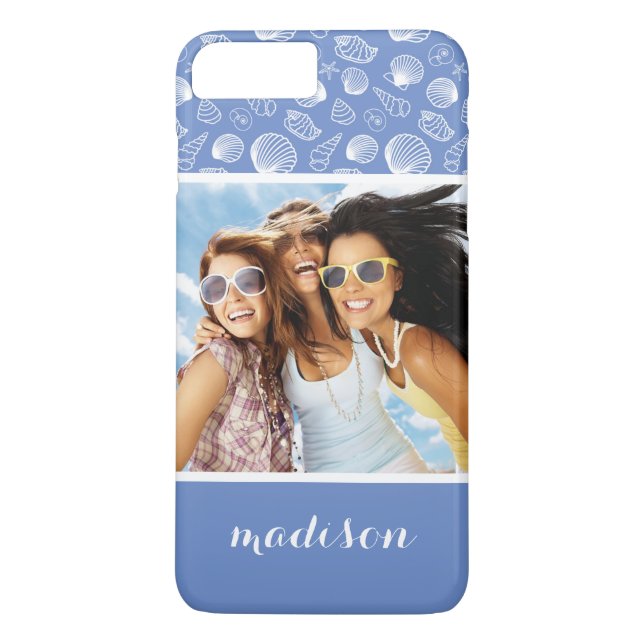 Coques Case-Mate iPhone Motif Sassy Seashell | Votre photo et votre nom (Dos)