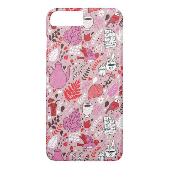 Coques Case-Mate iPhone Motif savoureux avec des oiseaux et des fleurs (Dos)