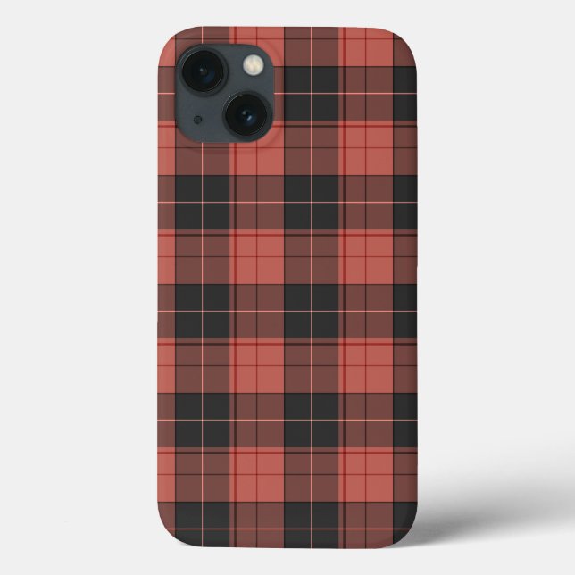 Coques Case-Mate iPhone Motif simple tartan en rouge (Verso)