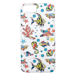 Coque iPhone 8/7 Motif sous-marin coloré de vie marine