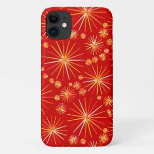 Coque Case-Mate Pour iPhone Motif Spoutnik du milieu du siècle, Rouge Profond