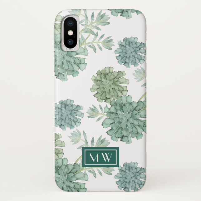 Coques Case-Mate iPhone Motif succulent du bonheur | d'usine du monogramme (Dos)