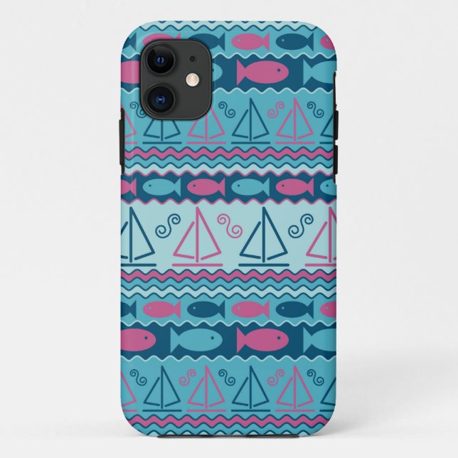 Coques Case-Mate iPhone Motif Super Fun Fish And Sailboat (Dos)