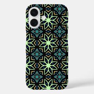Coque Pour iPhone 16 Motif symétrique floral sans joint