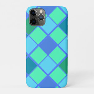 Case-Mate iPhone Case Motif tendance bleu et vert diamant