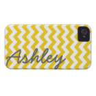 Motif tendance Chevron avec nom - gris jaune