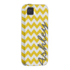 Motif tendance Chevron avec nom - gris jaune