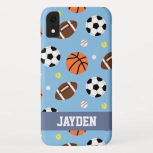 Coque Pour iPhone XR Motif Thème Sports De Balle Pour Garçons