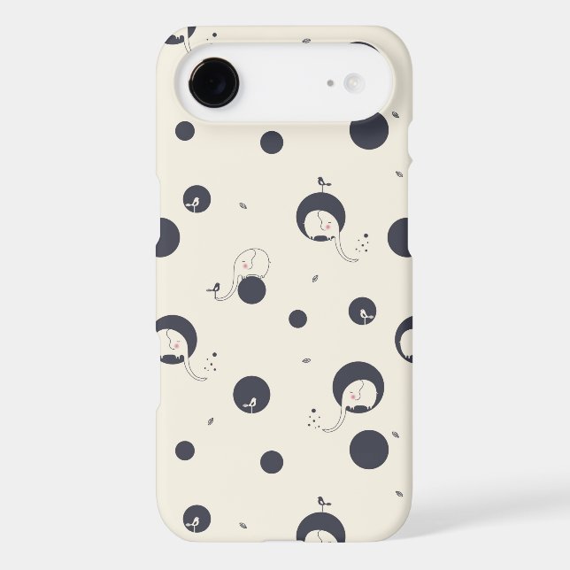 Coques Case-Mate iPhone Motif timide d'éléphant (Verso)