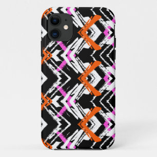 Case-Mate iPhone Case Motif tiré par la main noir, orange, et rose de