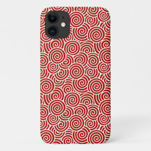 Coque Case-Mate Pour iPhone Motif tourbillon japonais - rouge profond et blanc