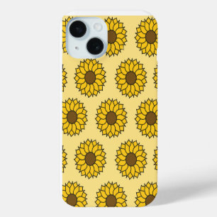 Coque Pour iPhone 15 Motif Tournesol 
