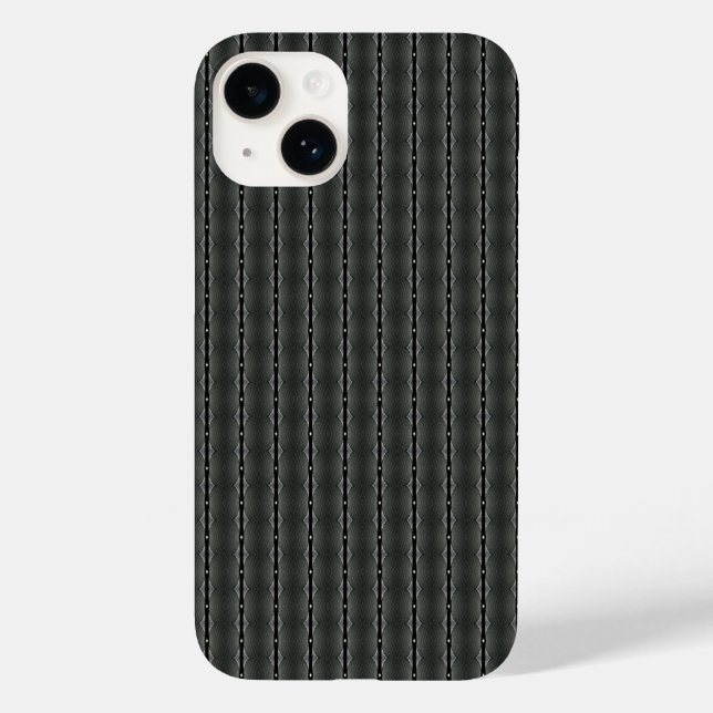 Coques Case-Mate iPhone Motif transparent en acier gris (Verso)