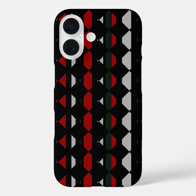 Coques Case-Mate iPhone motif transparent noir et rouge (Verso)