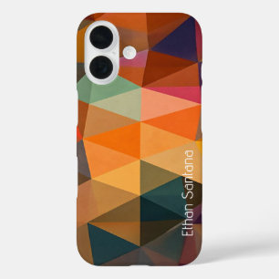 Coque Pour iPhone 16 Motif triangle Abstrait chaud