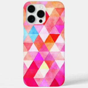 Coques iPhone 16 Pro Max Motif triangle rose coloré