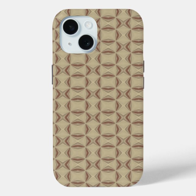 Coques Case-Mate iPhone motif triangles décoratifs Brown (Verso)