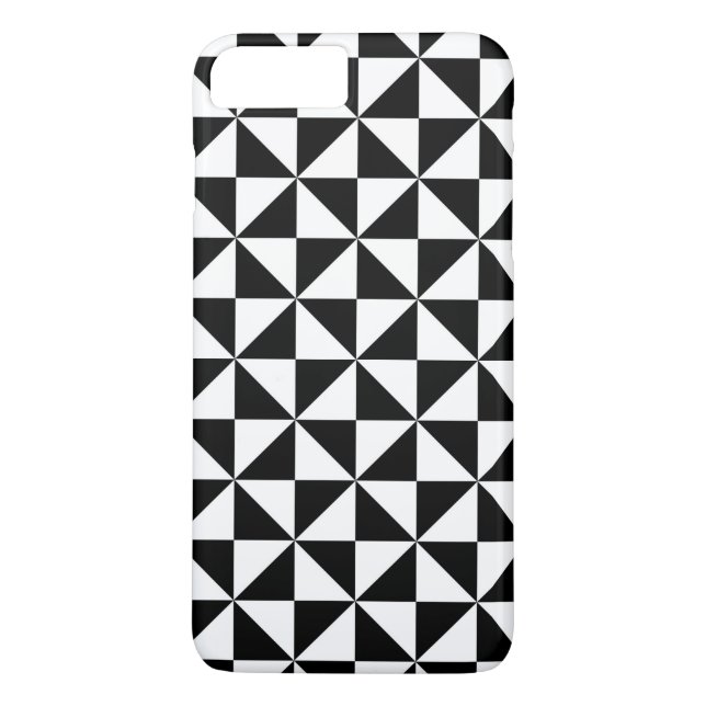 Coques Case-Mate iPhone Motif triangulaire noir et blanc (Dos)