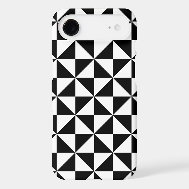 Coques Case-Mate iPhone Motif triangulaire noir et blanc (Verso)