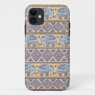 Coques Pour iPhone Motif tribal Blue Ethnic Elephant