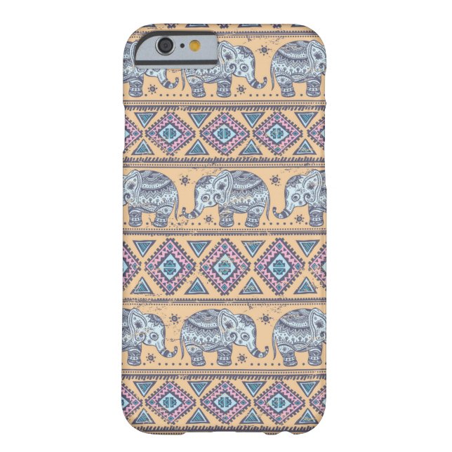 Coques Case-Mate iPhone Motif tribal Blue Ethnic Elephant (Dos)