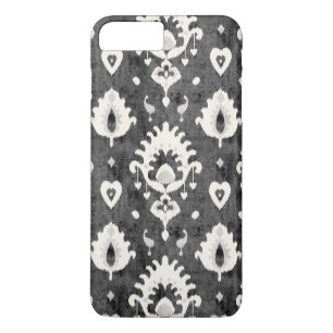 Case-Mate iPhone Case Motif tribal de ikat noir gris moderne