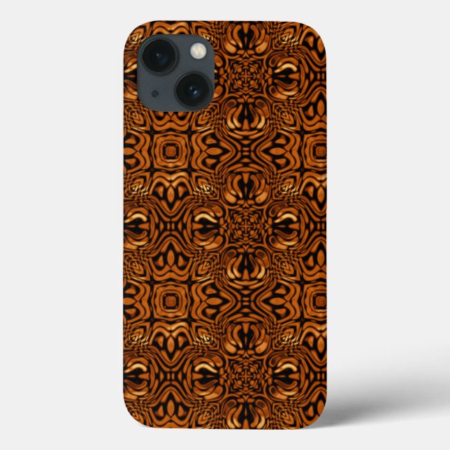 Coques Case-Mate iPhone Motif tribal en or (Verso)