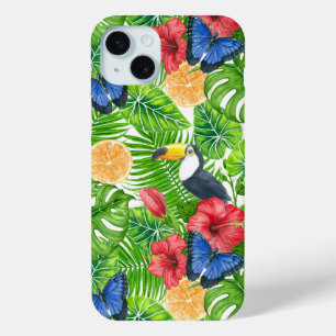 Coque iPhone 15 Mini Motif tropical