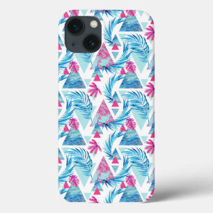 iPhone 13 Coque Motif tropical de feuille d'aquarelle abstraite
