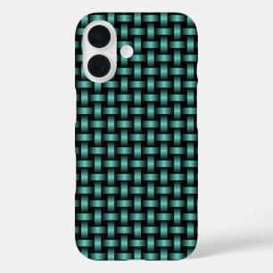 Coque Pour iPhone 16 Motif turquoise Black Weaver