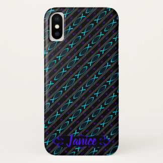 Etui iPhone Case-Mate motif turquoise de poissons de Jésus