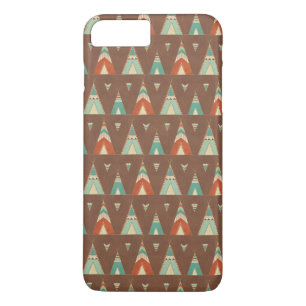 Coques Pour iPhone Motif turquoise de Teepee d'étape   de Geo de